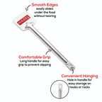 Feature infographic of the tavetha turner with callouts for smooth edges