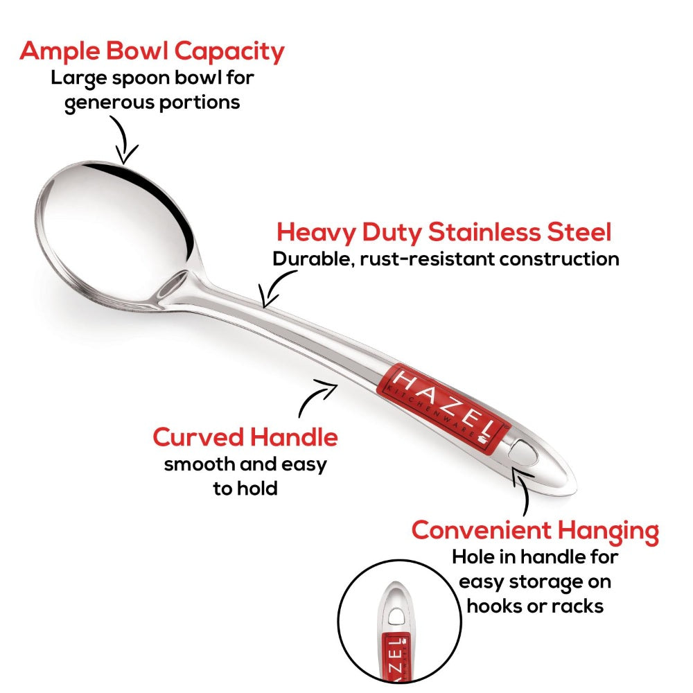 Stainless Steel Oval Shape Serving Spoon