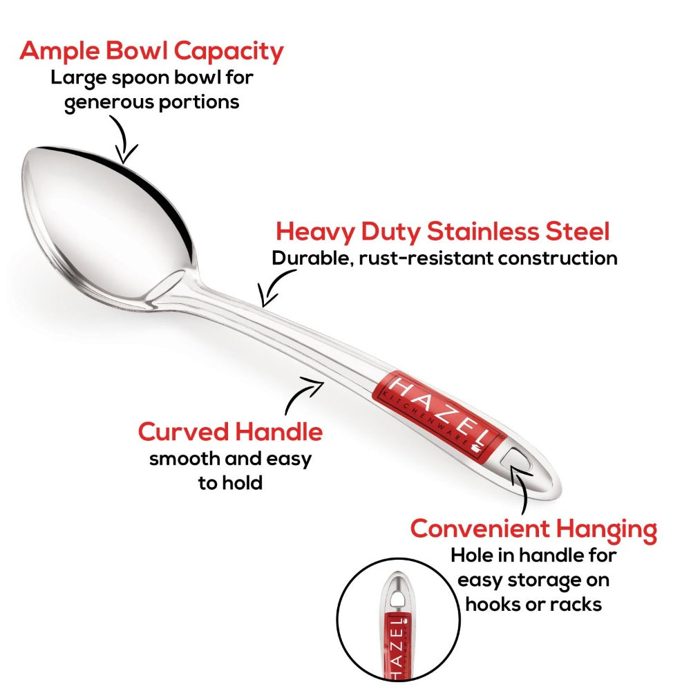 Stainless Steel Paan Shape Serving Spoon