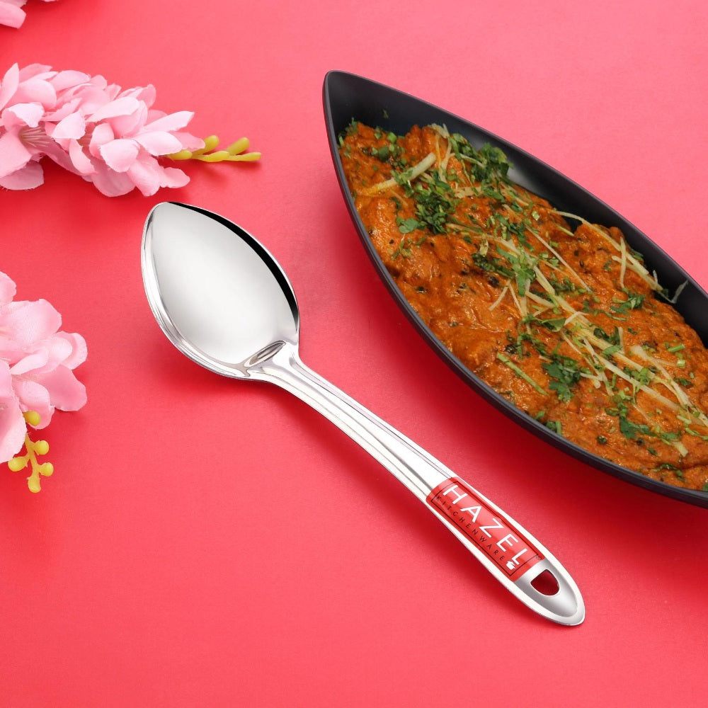 Stainless Steel Paan Shape Serving Spoon