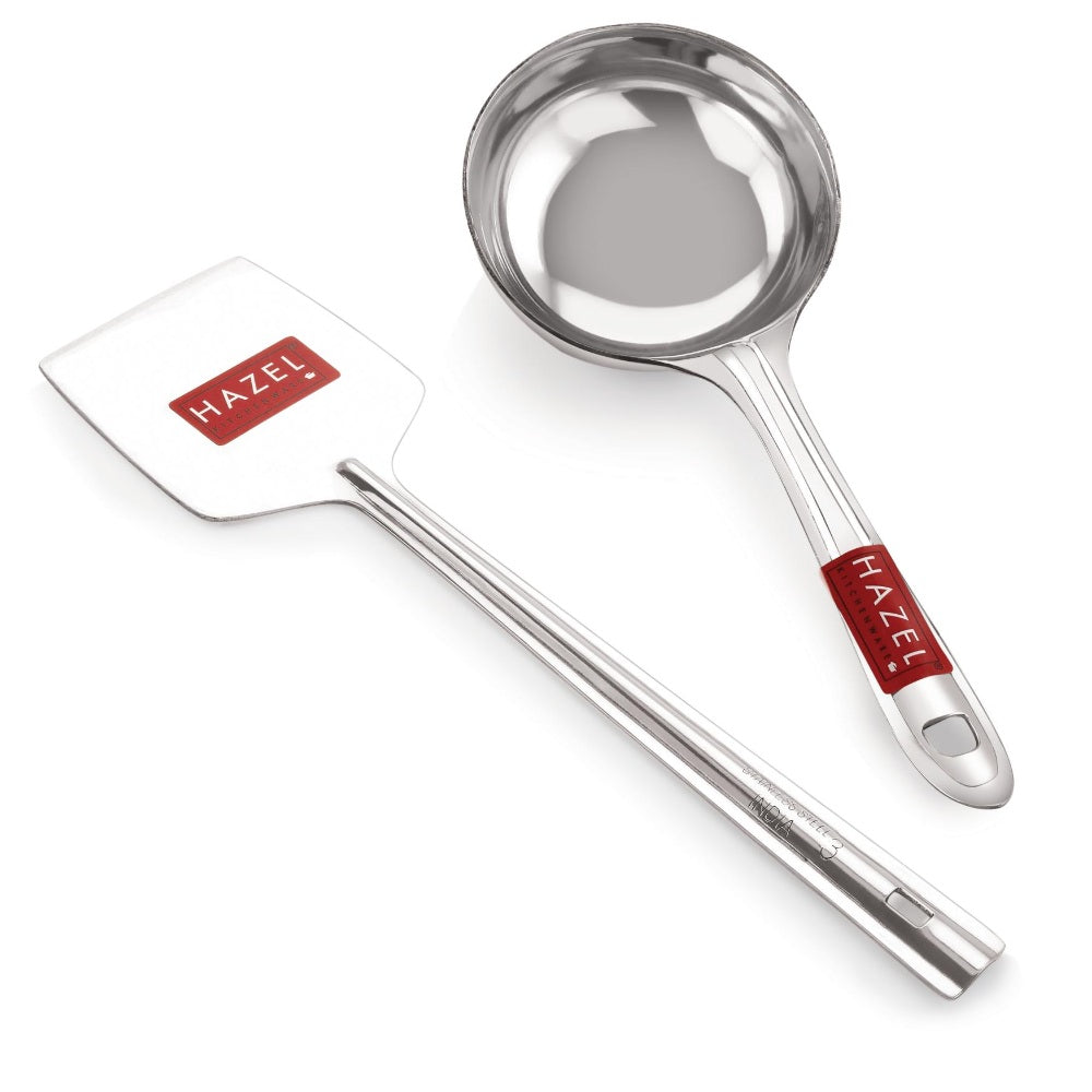 Stainless Steel Small Ladle + Dosa Tavetha-  Set of 2