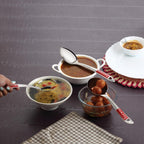 Stainless Steel Ladle, Oval Shape Spoon, Pan Shape Spoon -  Set of 3