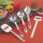 Stainless Steel Pastry Spoon, Tavetha, Ladle, Oval Spoon, Pan Spoon-  Set of 5