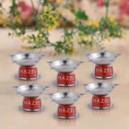 Stainless Steel Panchwati Diya – 6 × 3 cm (Set of 6)
