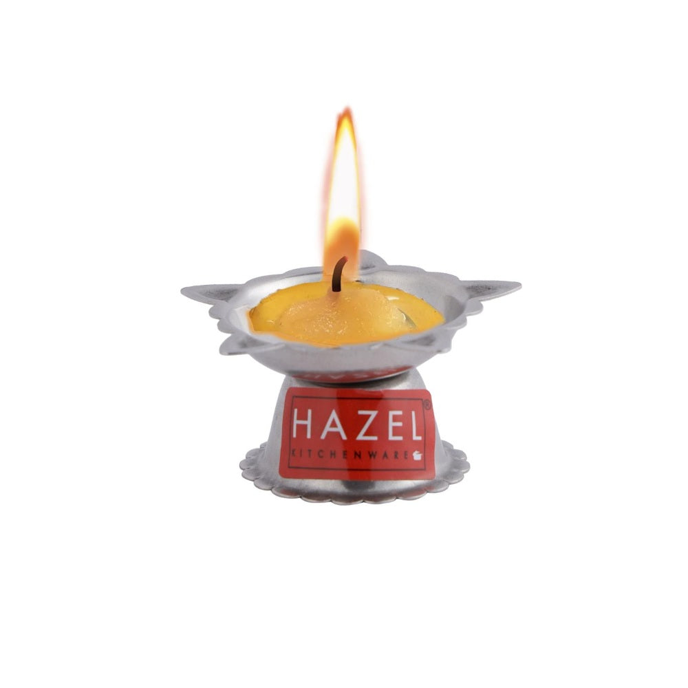 Stainless Steel Panchwati Diya – 6 × 3 cm (Set of 6)