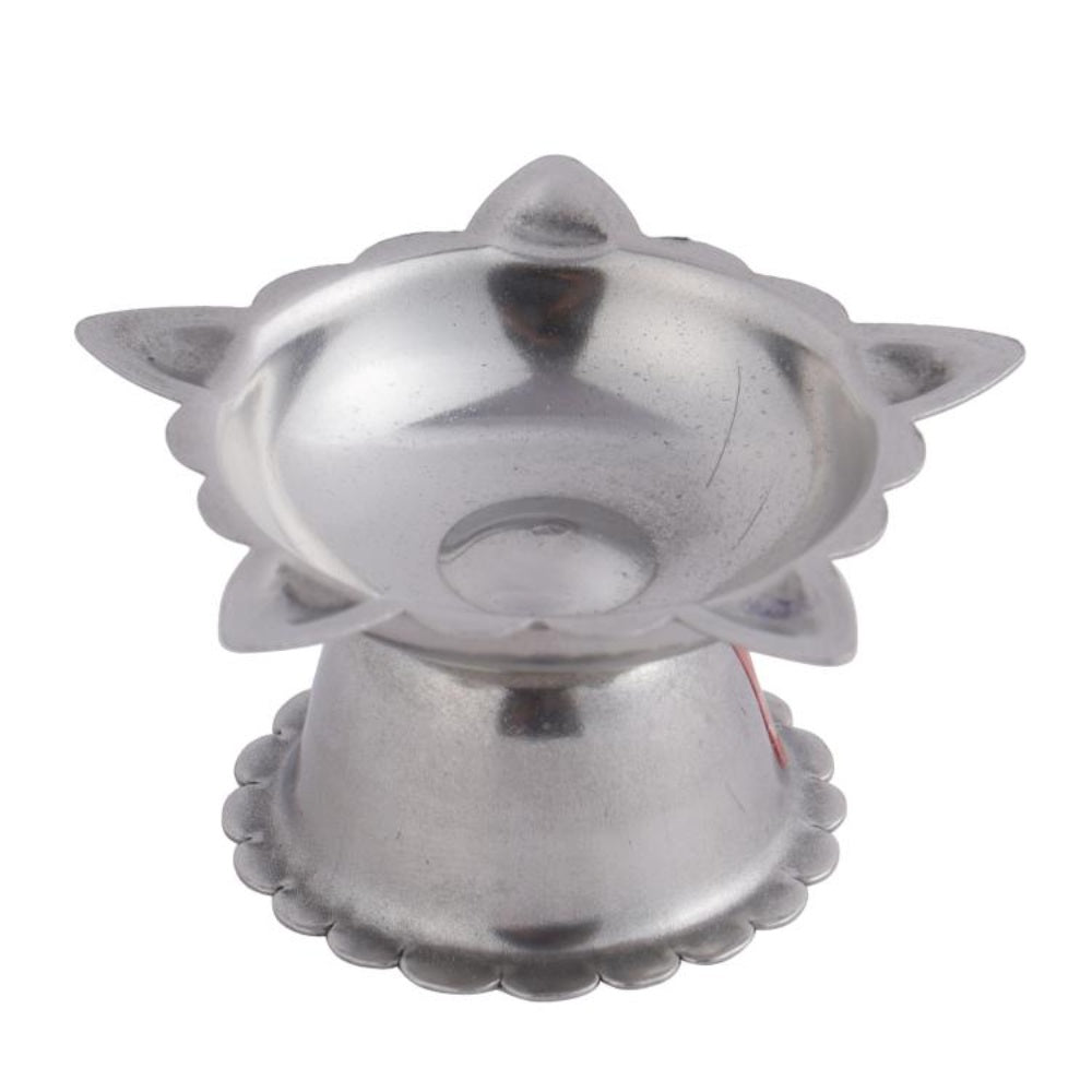 Stainless Steel Panchwati Diya – 6 × 3 cm (Set of 6)