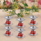 Stainless Steel Panchwati Diya – (5 x 3.5 cm), Set of 6