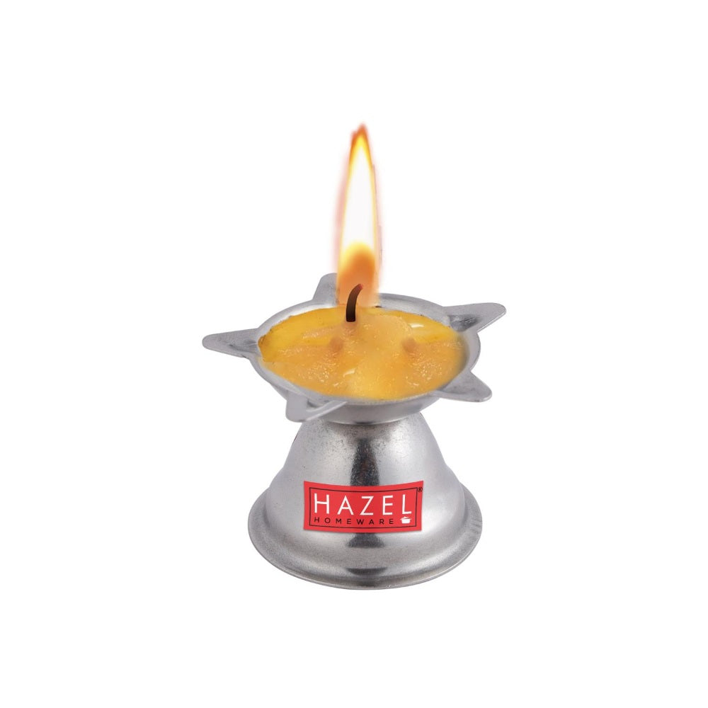 Stainless Steel Panchwati Diya – (5 x 3.5 cm), Set of 6