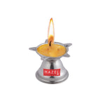 Stainless Steel Panchwati Diya – (5 x 3.5 cm), Set of 6