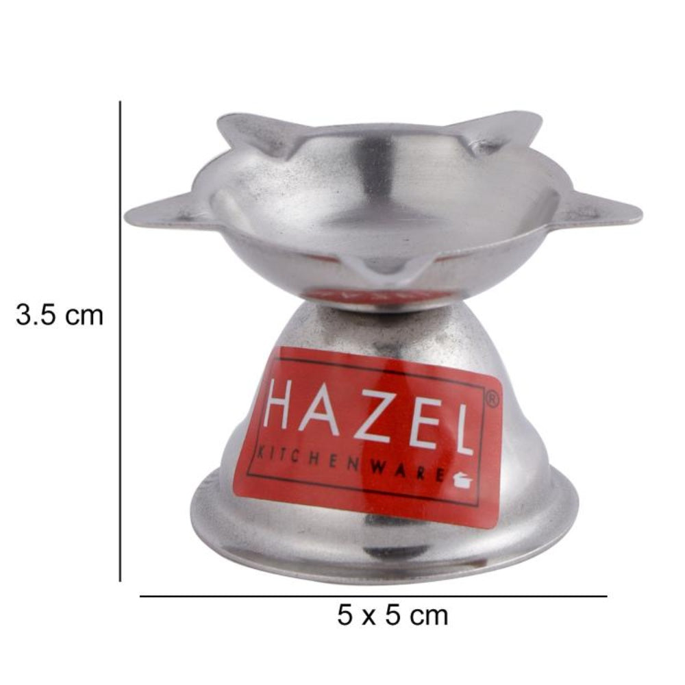 Stainless Steel Panchwati Diya – (5 x 3.5 cm), Set of 6