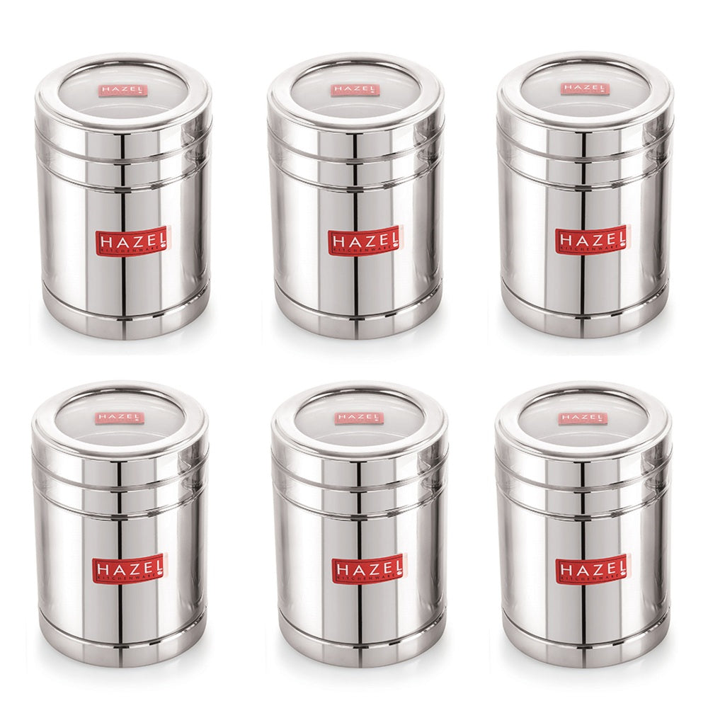 Airtight Stainless Steel Storage Containers with Transparent Lid