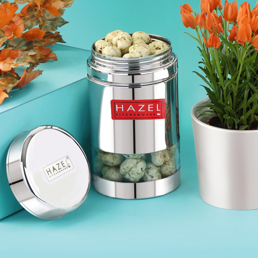 Transparent Airtight Steel Storage Containers – 600 ML
