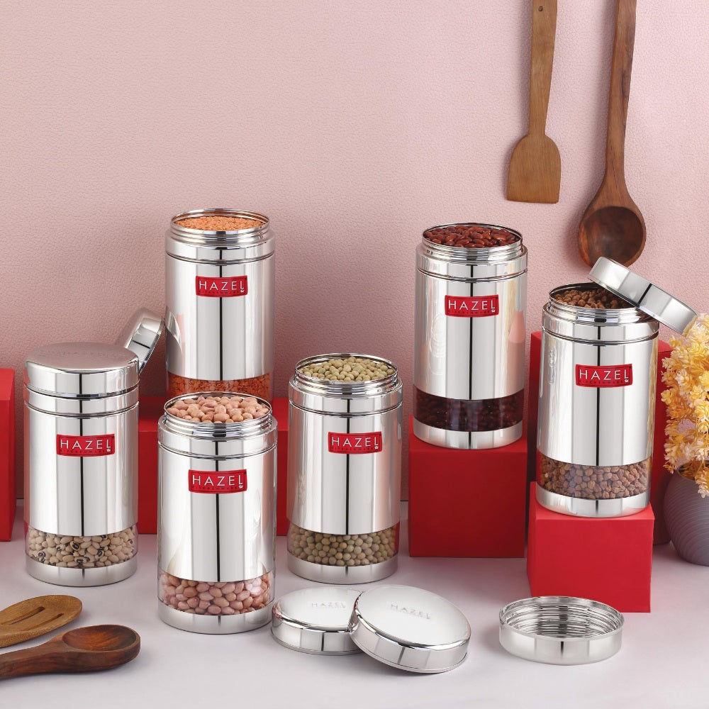 Airtight Stainless Steel Dabba Set, Kitchen Food Storage Containers