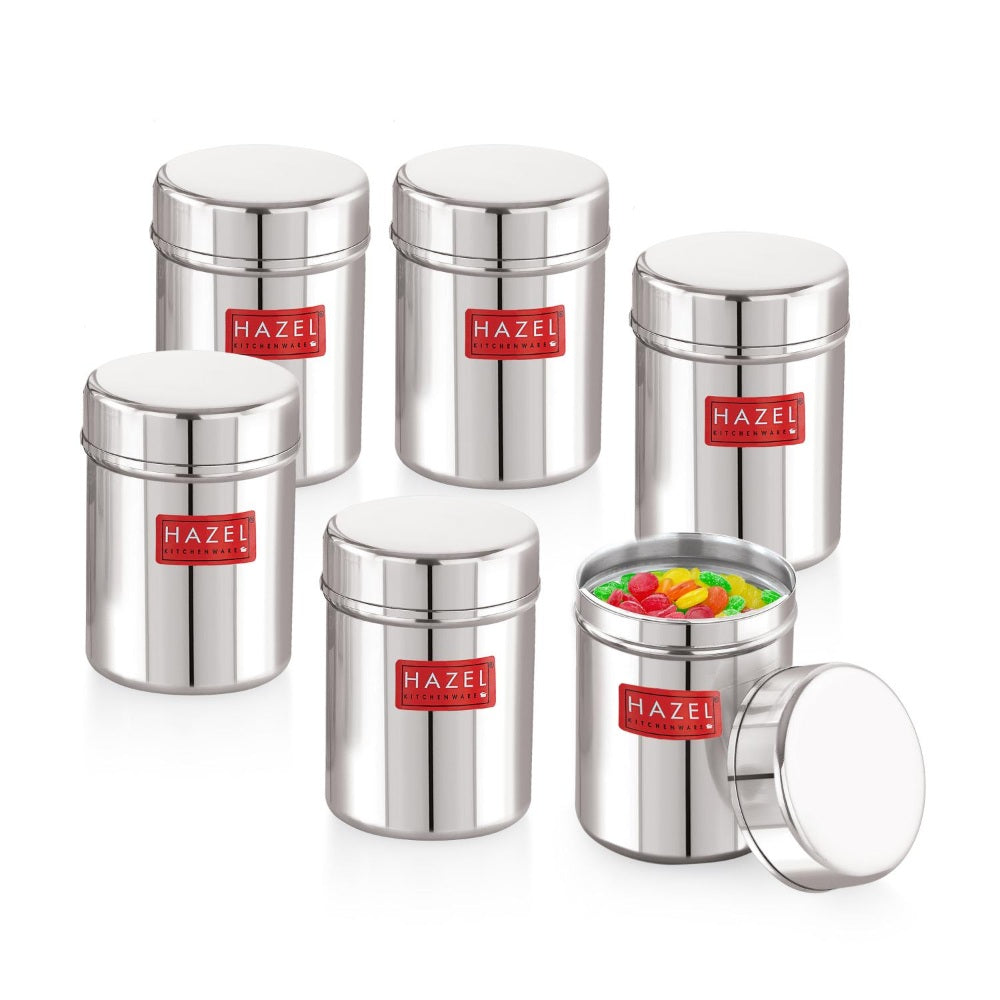 Stainless Steel Airtight Container – 200 ML (Set of 6)