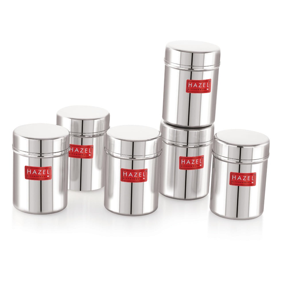 Stainless Steel Airtight Container – 200 ML (Set of 6)