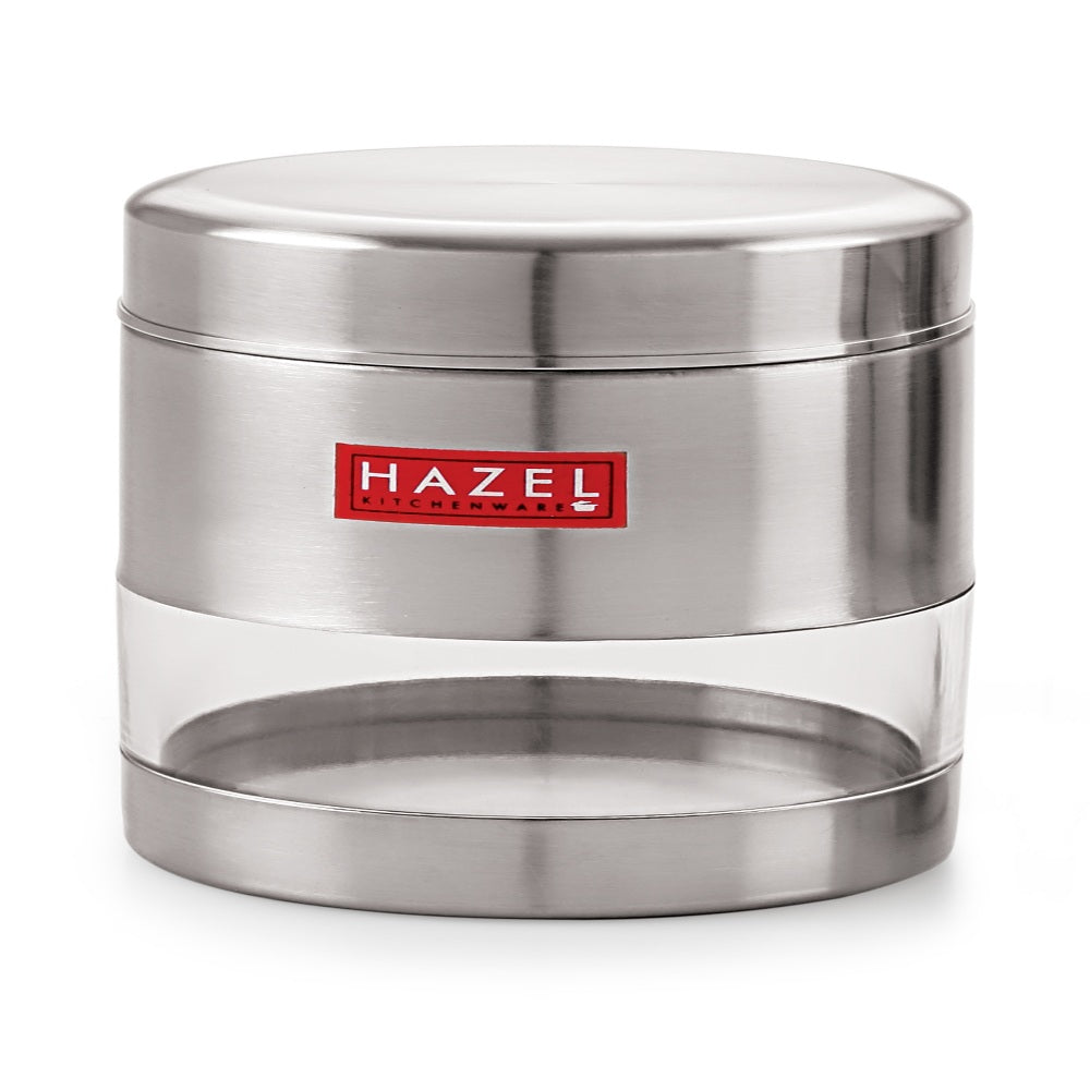 Stainless Steel Transparent Container, Matte Finish - 500ML