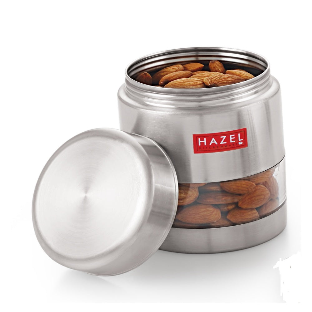 Stainless Steel Transparent Container, Matte Finish - 500ML