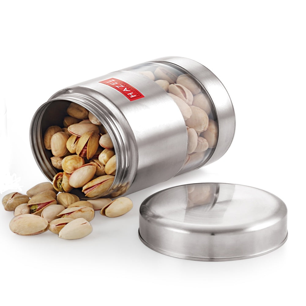 Stainless Steel Transparent Container, Matte Finish - 500ML