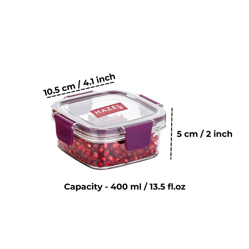 Plastic Airtight Square Container – 400 ML