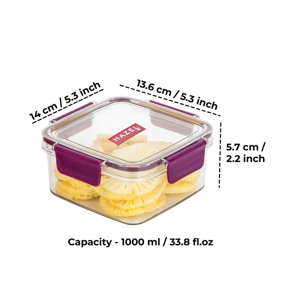 Plastic Airtight Square Container – 1000 ML