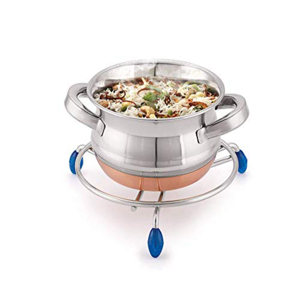 Stainless Steel Trivet Hot Pot Stand with Silicone Grip Heat Resistant