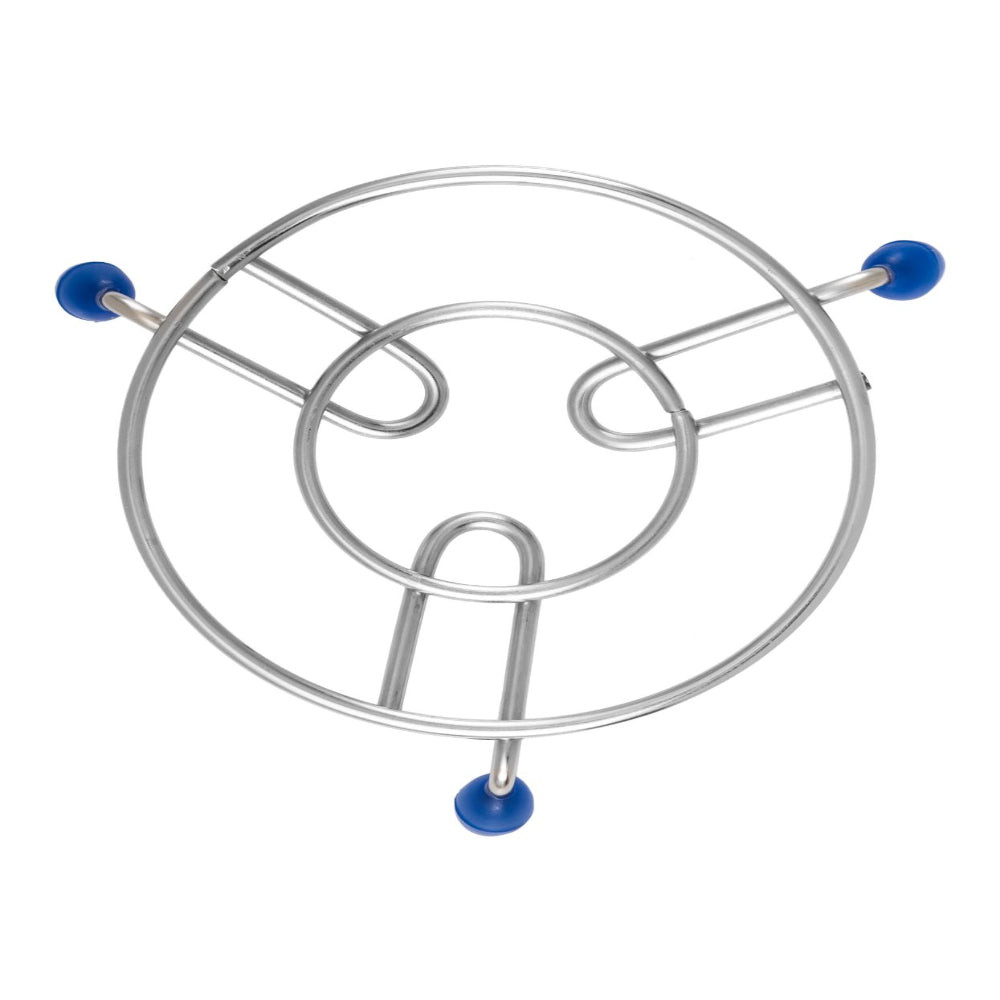 Stainless Steel Trivet Hot Pot Stand with Silicone Grip – 17.5 cm