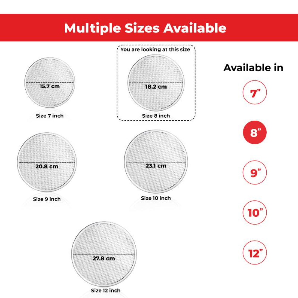 Aluminium Pizza Mesh Tray - 8 Inch