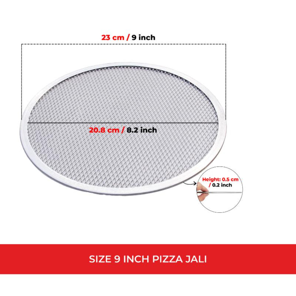 Round Aluminium Non-Stick Pizza Mesh Trays, Jali, Even Baking