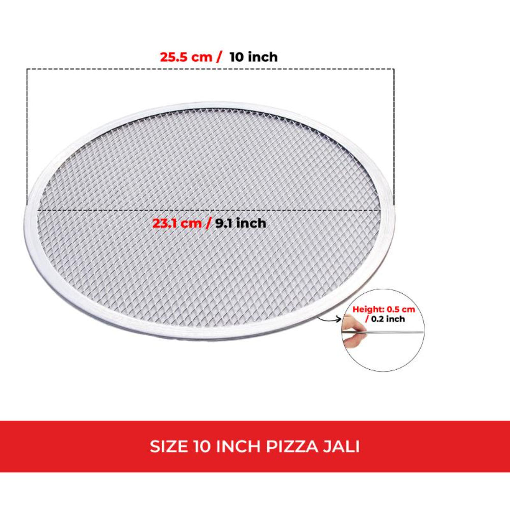 Aluminium Pizza Mesh Tray Set (Round) – 10 Inch