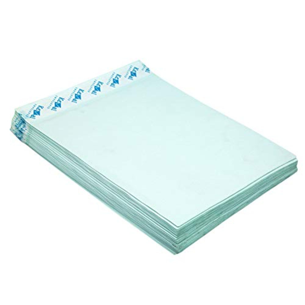 Stack of pale-green self-seal mailing envelopes