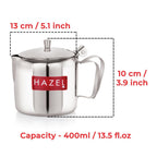 Stainless Steel Tea Serving Pot with Lid, 400 ML