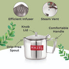 Stainless Steel Tea Serving Pot with Lid, 400 ML