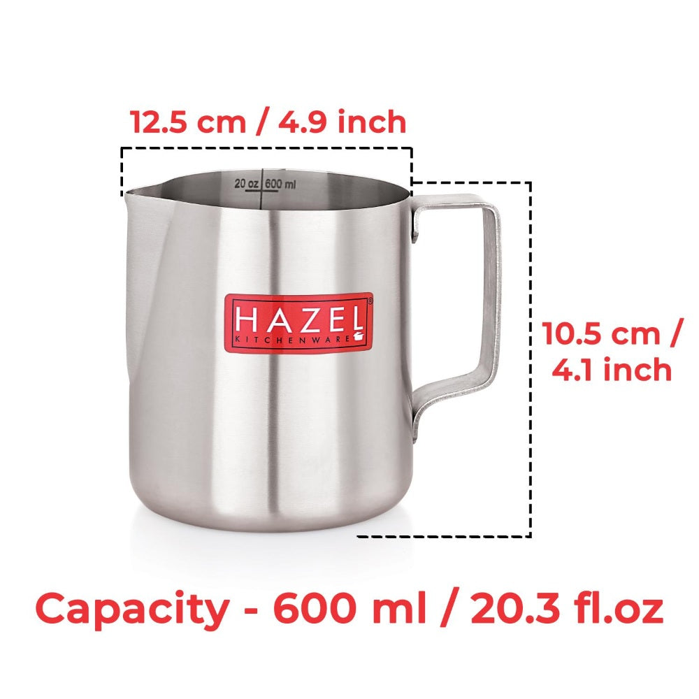 Stainless Steel Tea/Coffee/Milk Frothing Pitcher - 600 ML