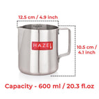 Stainless Steel Tea/Coffee/Milk Frothing Pitcher - 600 ML