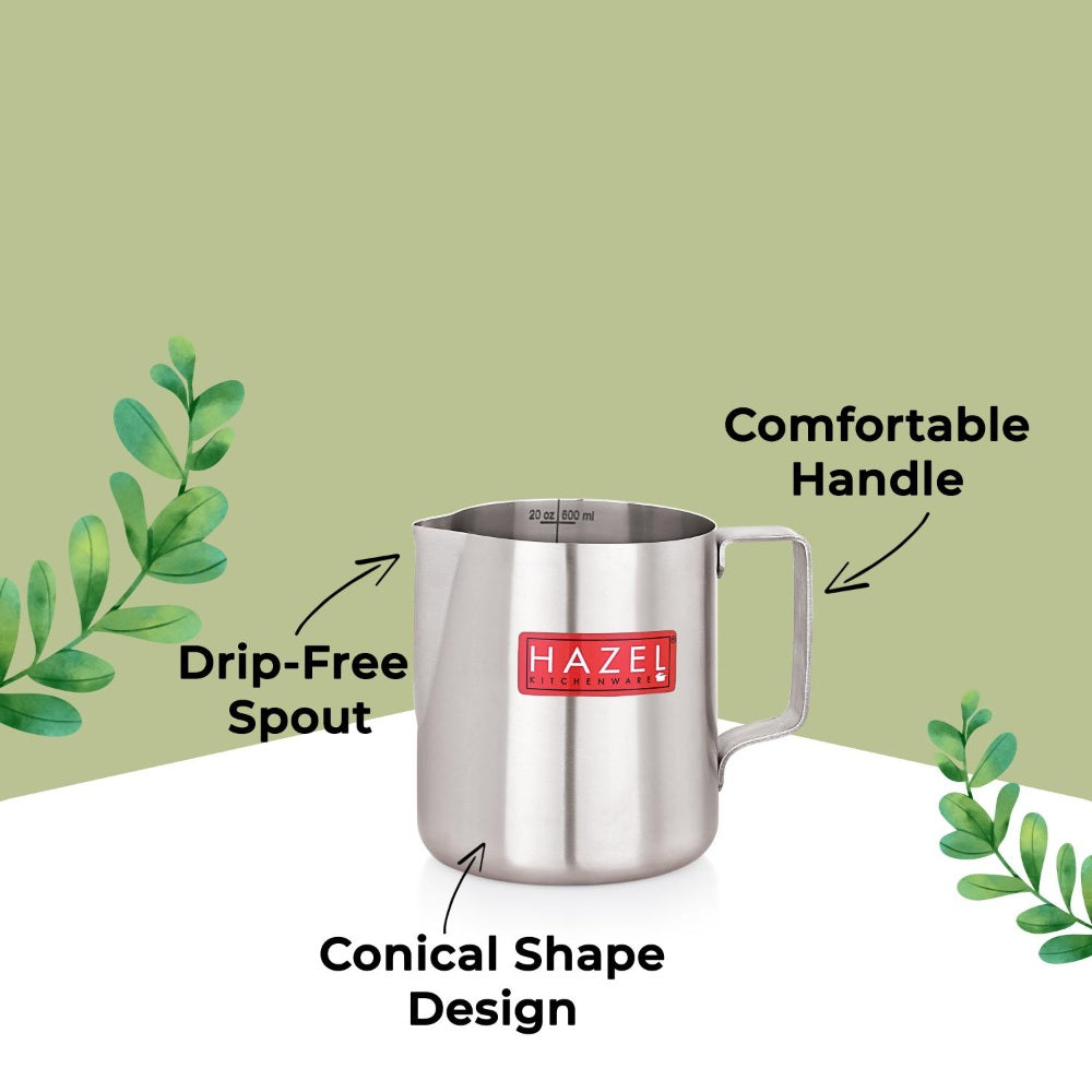 Stainless Steel Tea/Coffee/Milk Frothing Pitcher - 600 ML