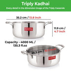 Triply Stainless Steel Cookpot with Handle, 4 L, 26.3 cm