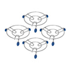 Trivet Hot Pot Stand with Silicone Grip – 17.5 cm (Set of 4)
