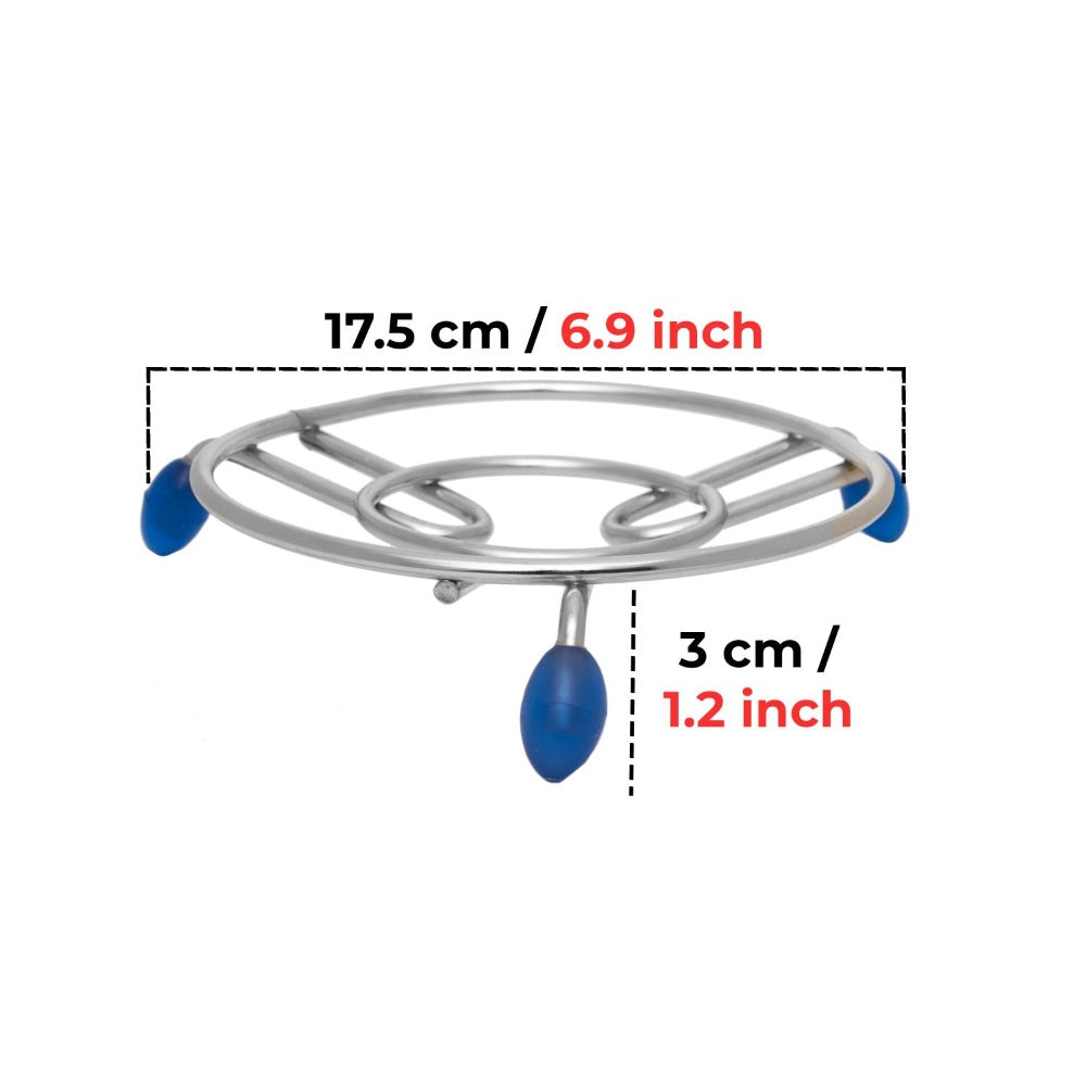 Trivet Hot Pot Stand with Silicone Grip – 17.5 cm (Set of 4)