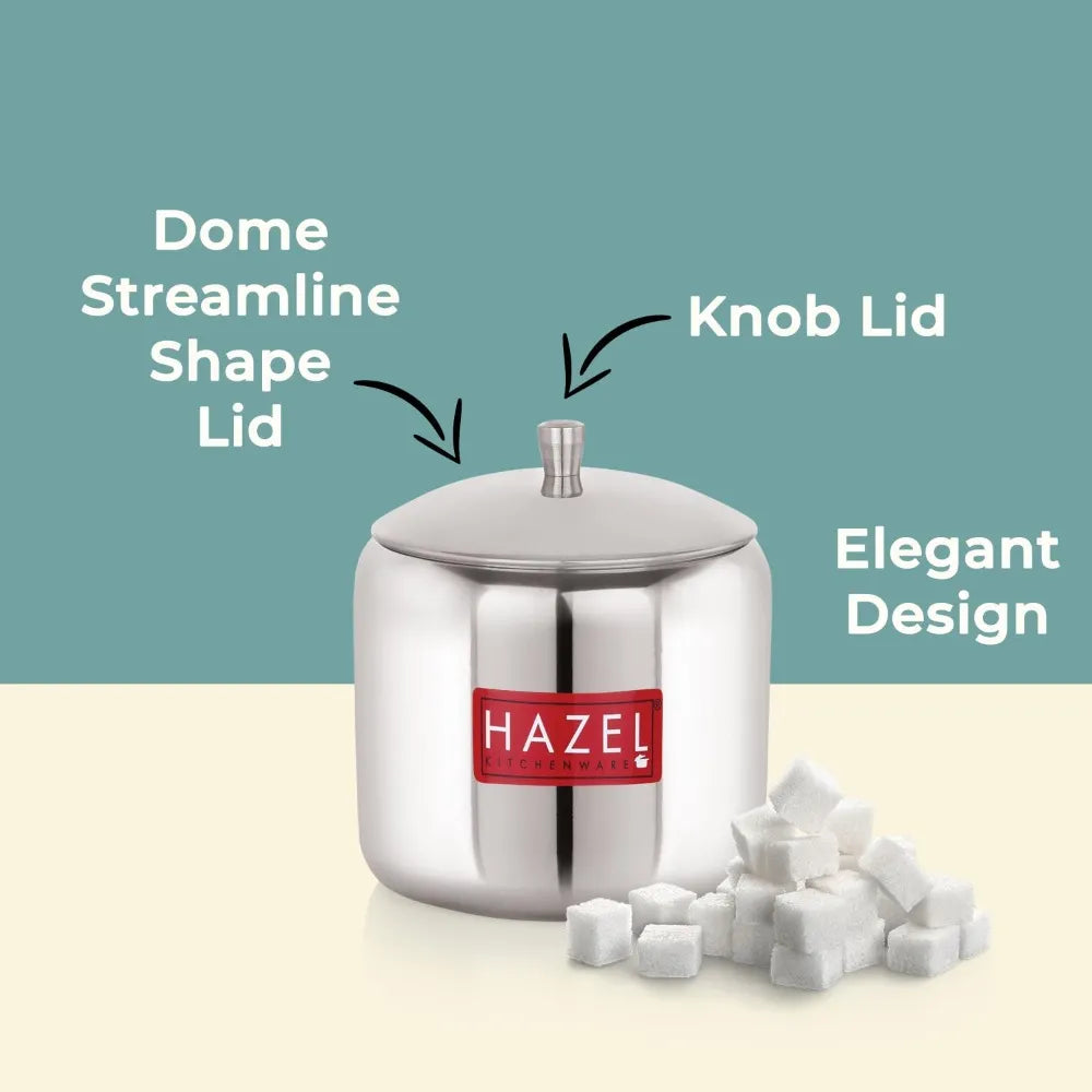 Stainless Steel Sugar Pot with Lid – 300 ML