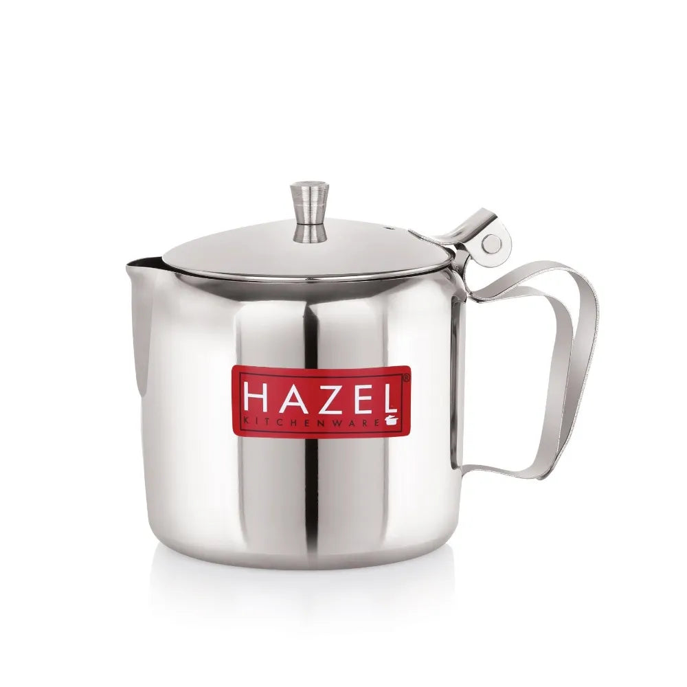 Stainless Steel Tea Serving Pot with Lid, 400 ML