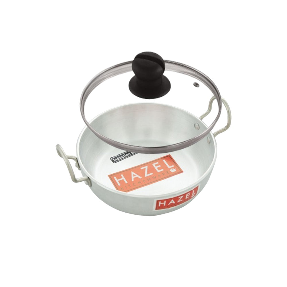 Aluminium Induction Kadai with Lid – 1350 ML, 19cm
