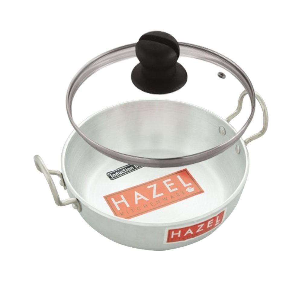 Aluminium Induction Kadai with Lid – 2300 ML, 22.5 cm
