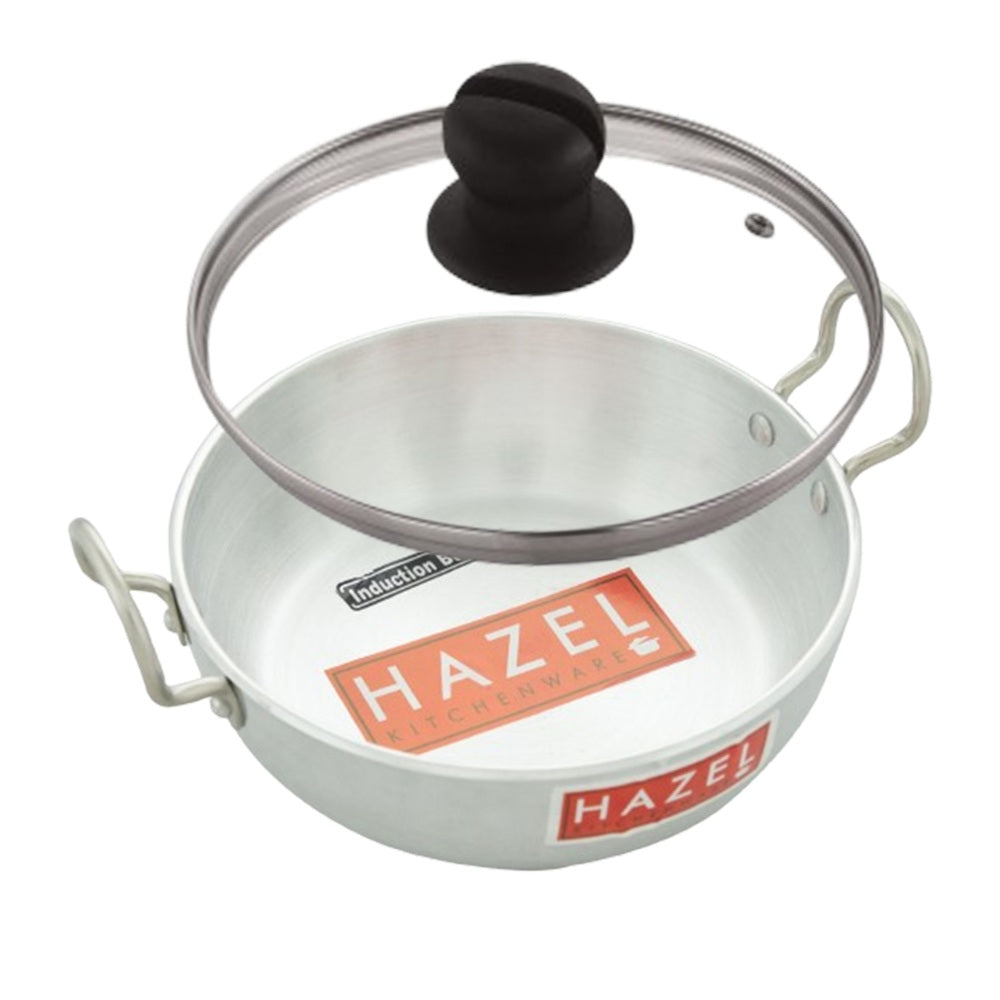 Aluminium Induction Kadai with Lid – 3000 ML, 24.5 cm