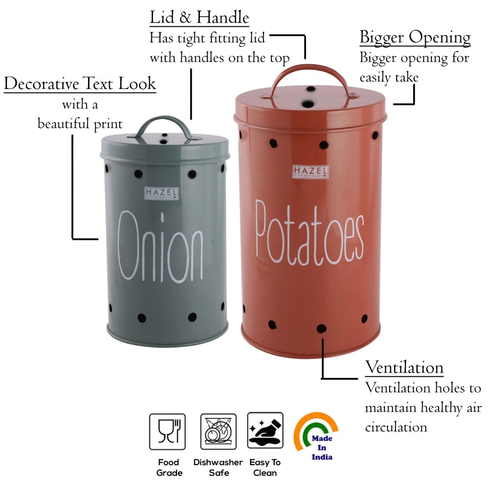 Onion Potato Storage Container Set with Lid – Set of 2