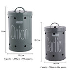 Garlic Onion Storage Container  With Lid - Set Of 2