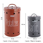 Garlic Onion Storage Container Set with Lid – Set of 2