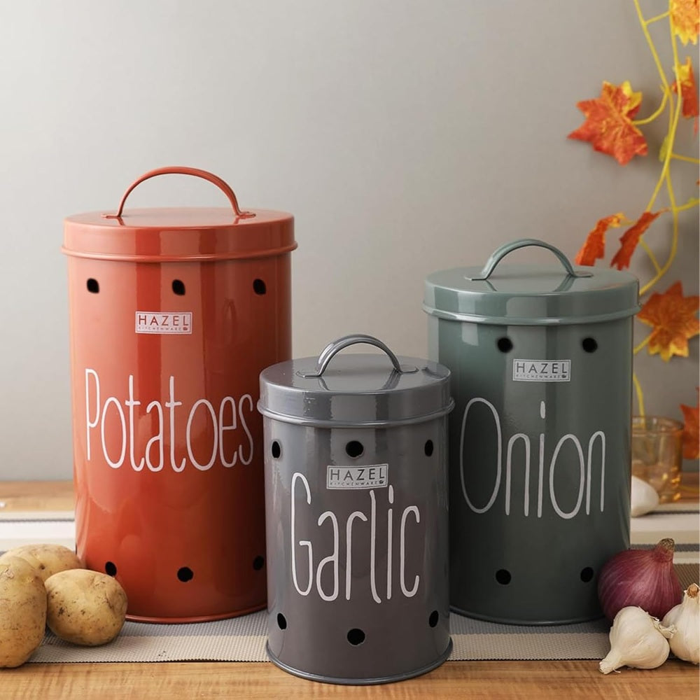 Onion Potato Garlic Storage Container Set – Set of 3