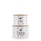 Onion Potato Storage Containers – Set of 2 (White)