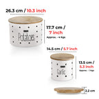 Garlic Potato Storage Box with Wooden Lid, Set of 2