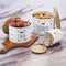 Potato Onion Garlic Storage Box with wood Lid, Set of 3